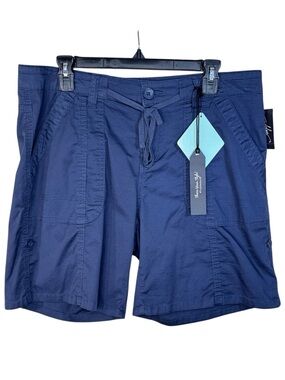 UNIONBAY Shorts Navy Cargo w/ Tie in Size 12 NWT